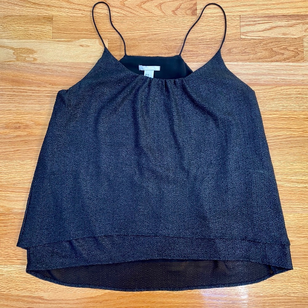 Flowy Black Shimmer Tank